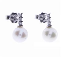 Orecchini Bliss Donna in Oro bianco Perla 0.03 Ct 20088265 - 20088265